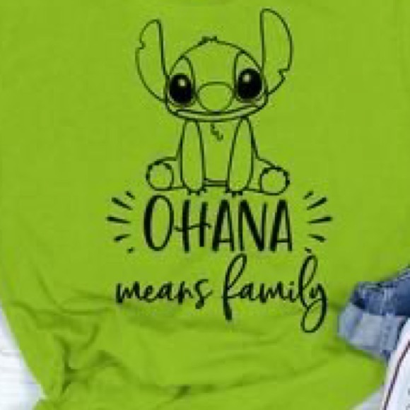 Brand new “ OHANA means family” Lilo stich tee - Picture 3 of 3